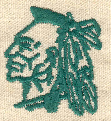 Embroidery Design: Indian head A 1.89w X 2.10h