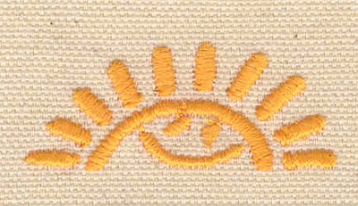 Embroidery Design: Sun with happy face1.87w X 0.78h