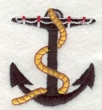 Embroidery Design: Anchor with rope F 1.85"w X 2.11"h