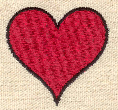 Embroidery Design: Heart 1.99w X 1.91h