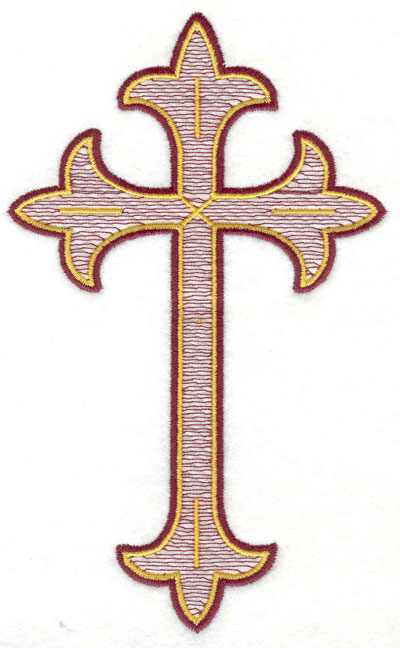 Embroidery Design: Cross C 3.94"w X 6.45" h