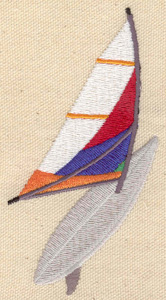 Embroidery Design: Wind Surfing 2.28w X 4.28h