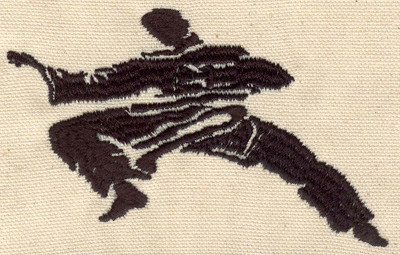 Embroidery Design: Martial arts figure 4.25w X 2.60h
