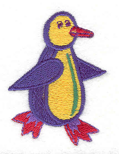 Embroidery Design: Penguin 1.74"w X 2.38"h