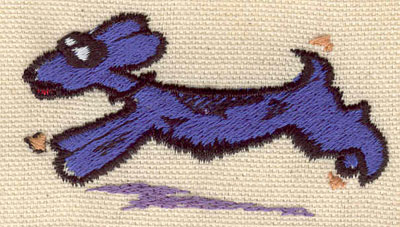 Embroidery Design: Dog running 2.76w X 1.53h