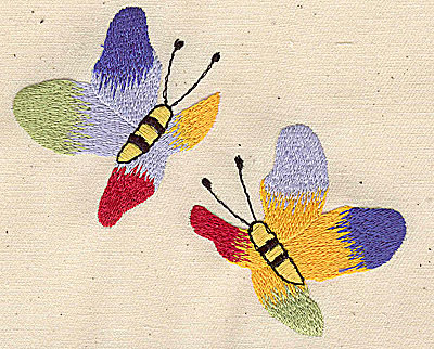 Embroidery Design: Butterflies 4.15w X 3.43h