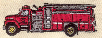 Embroidery Design: Fire truck 3.42w X 1.24h