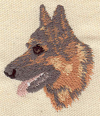 Embroidery Design: German Sheppard head  1.94w X 2.26h