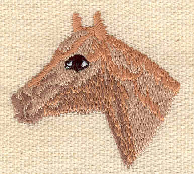 Embroidery Design: Horse head 1.65w X 1.61h