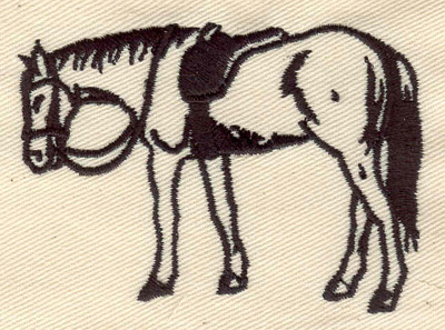 Embroidery Design: Horse with saddle  2.98w X 2.10h