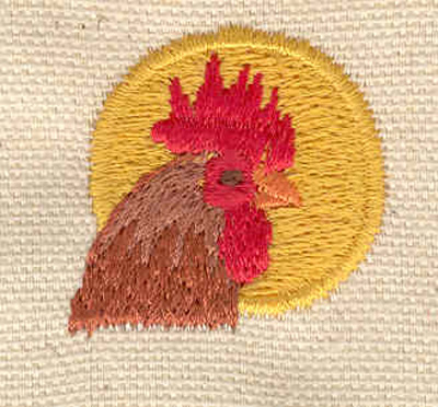 Embroidery Design: Rooster B 1.21w X 1.18h