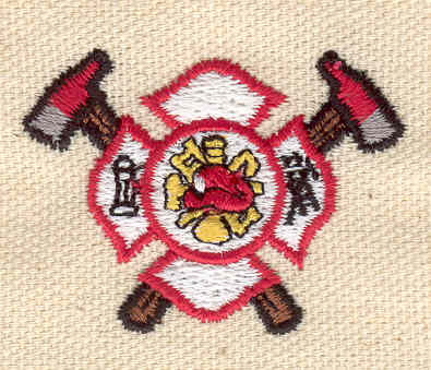 Embroidery Design: Fire Dept. emblem small 1.81w X 1.30h