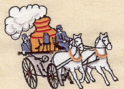 Embroidery Design: Vintage fire truck 3.20w x 2.38h
