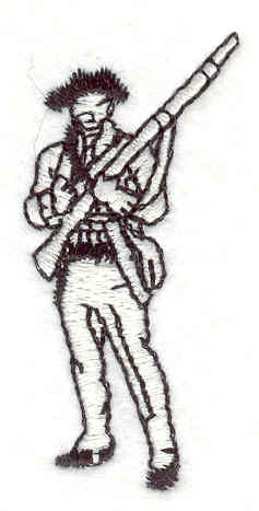 Embroidery Design: Soldier 3  2.14" x 0.95"
