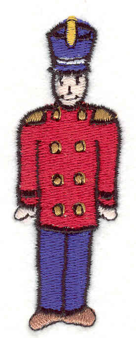 Embroidery Design: Soldier 2  3.15" x 1.11"