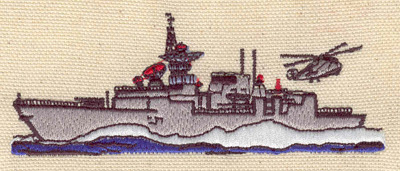 Embroidery Design: Battleship 4.14w X 1.62h