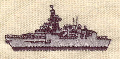 Embroidery Design: Naval ship 2.52w X 1.09h