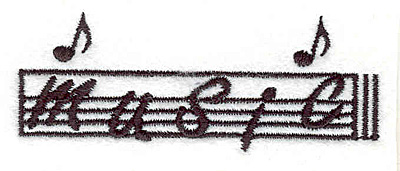 Embroidery Design: Music 1.17" X 3.06"