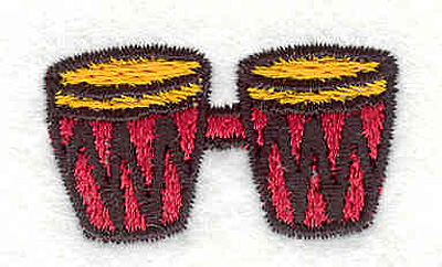 Embroidery Design: Bongos 0.86" X 1.54"