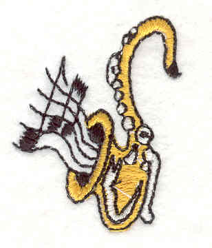 Embroidery Design: Saxophone 1.52" X 1.25"
