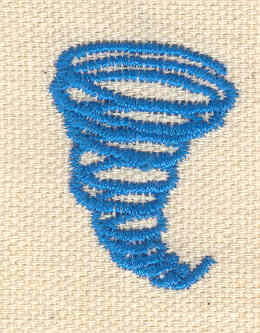 Embroidery Design: Tornado  0.94w X 1.25h