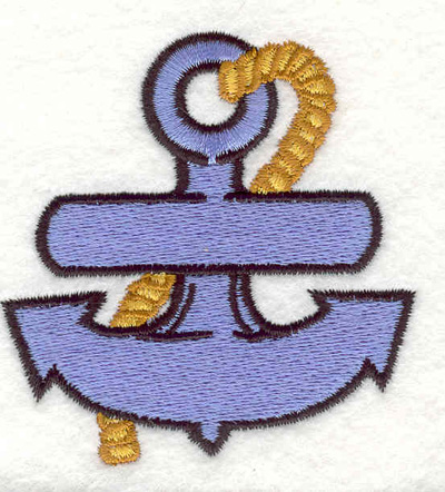 Embroidery Design: Anchor with rope I 2.60"w X 2.69"h