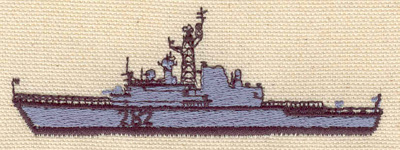 Embroidery Design: Battleship 3.79w X 1.34h