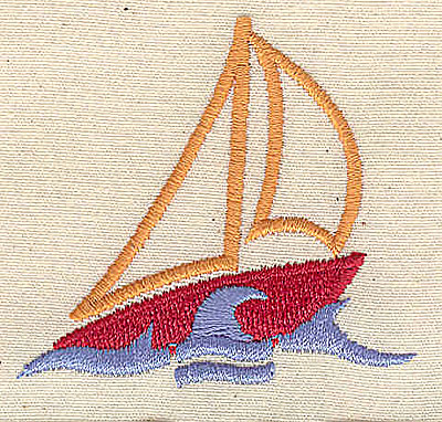 Embroidery Design: Sailboat 2.18w X 2.02h
