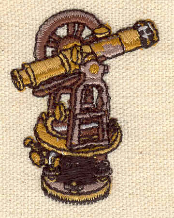 Embroidery Design: Surveying equipment 1.50w X 2.02h
