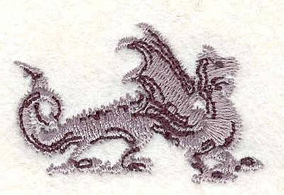 Embroidery Design: Dragon B1.39"Hx2.13"W
