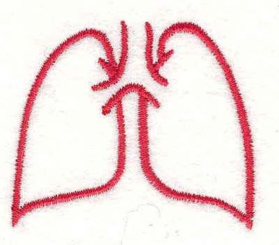Embroidery Design: Lungs 1  1.69" x 1.98"