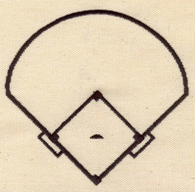 Embroidery Design: Baseball field 4.53w X 4.38h