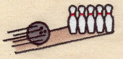 Embroidery Design: Bowling alley 3.07w X 1.33h
