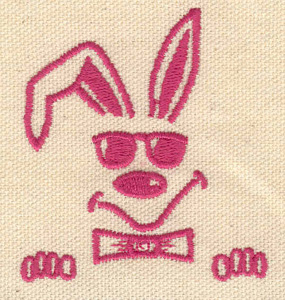 Embroidery Design: Rabbit with sunglasses 2.32w X 2.60h