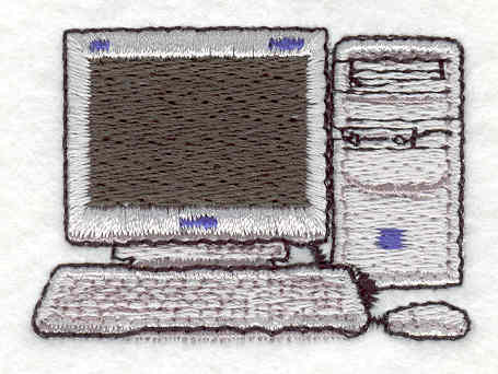 Embroidery Design: Computer 1.43w X 2.02h