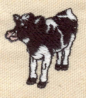 Embroidery Design: Cow 1.23w X 1.41h