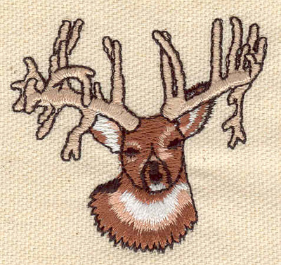 Embroidery Design: Deer head D2.17w X 2.02h