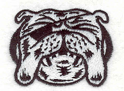 Embroidery Design: Bulldog L1.66" x 2.13"