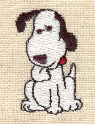 Embroidery Design: Dog sitting 1.08w X 1.70h