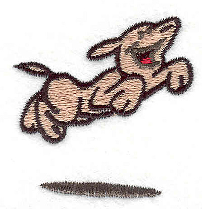 Embroidery Design: Dog jumping 2.07" X 1.99"