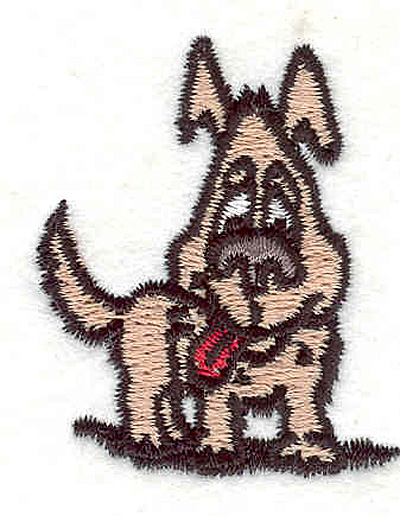 Embroidery Design: Dog panting 1.85" X 1.56"