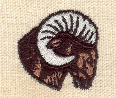 Embroidery Design: Ram head B 1.31w X 1.32h