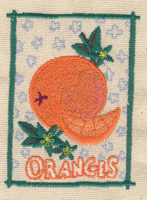 Embroidery Design: Oranges 2.64w X 3.41h