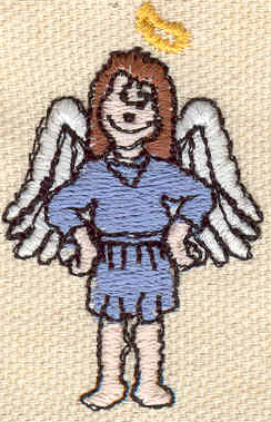 Embroidery Design: Angel 1.20w X 1.83h