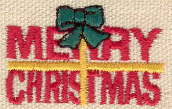 Embroidery Design: Merry Christmas 1.57w X 1.00h
