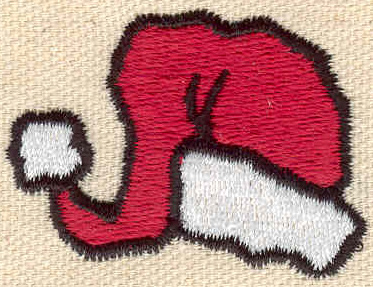 Embroidery Design: Santa hat 1.82w X 1.35h