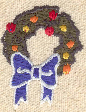 Embroidery Design: Wreath 1.46w X 1.85h