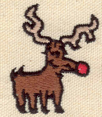 Embroidery Design: Rudolph 1.47w X 1.83h