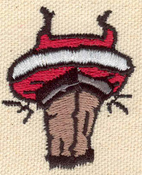 Embroidery Design: Santa stuck in chimney 1.51w X 1.90h