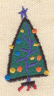 Embroidery Design: Christmas tree 0.99w X 1.89h